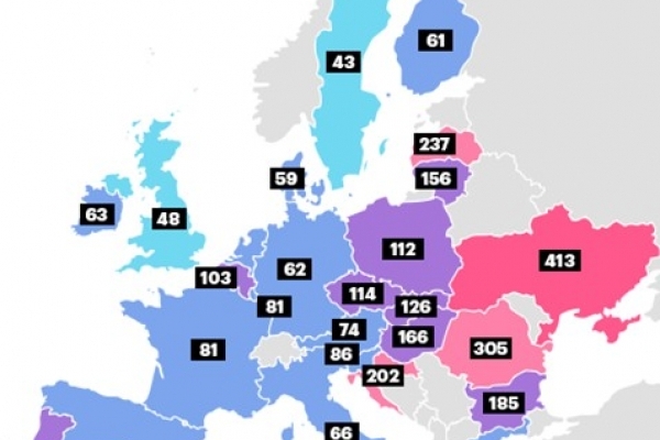 Україна - лідер у Європі за кількістю смертельних ДТП (Інфографіка)