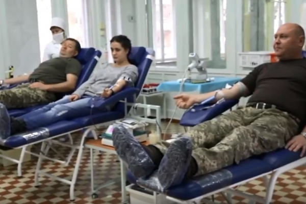 Військові ОК «Захід» здали кров для онкохворих дітей (Відео)