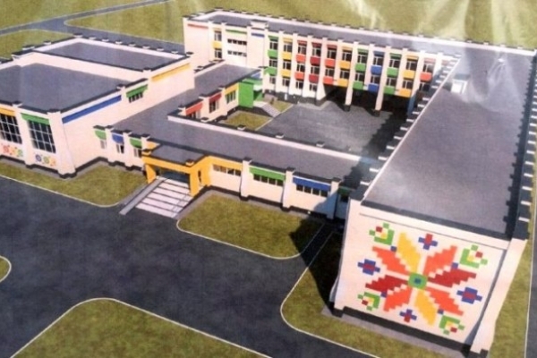 У Костополі реконструюють місцеву школу №6 у яскравому національному стилі