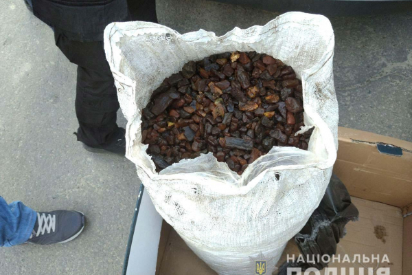 Житель Рівненщини перевозив майже 50 кілограмів бурштину 