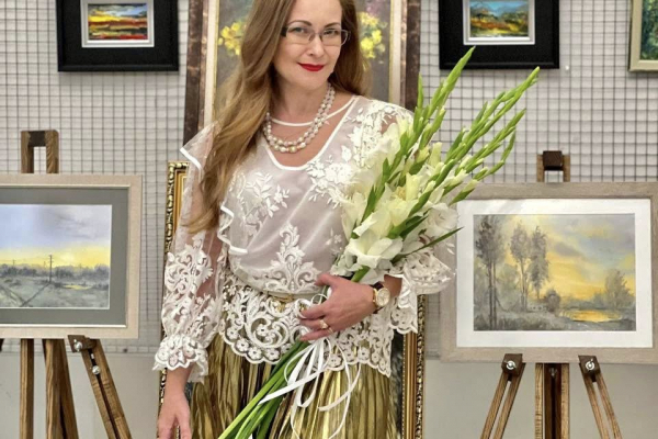 У Дубенському замку в палаці князів Любомирських презентували виставку рівненської художниці Наталії Демедюк