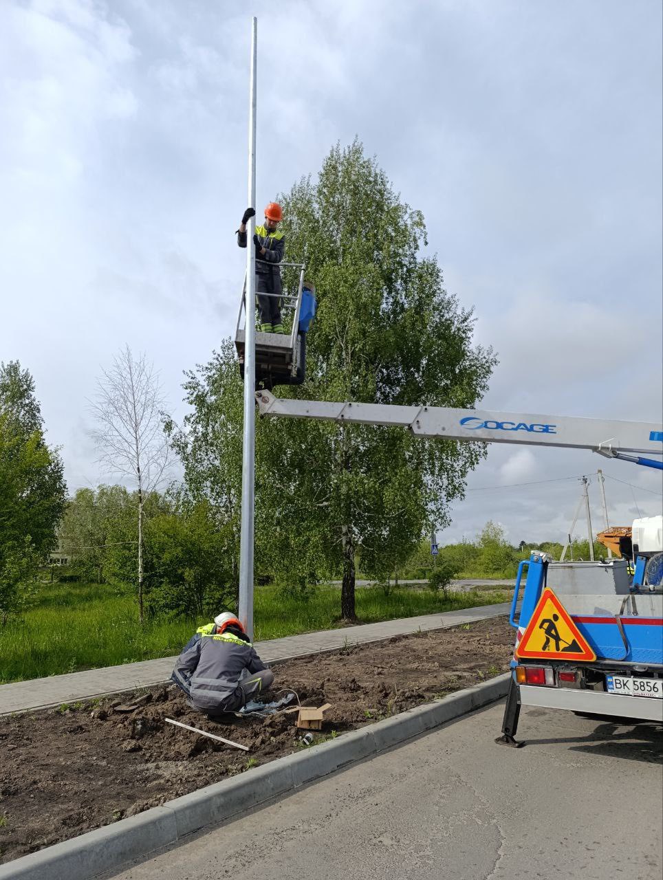 На одній із вулиць у Квасилові покращили освітлення