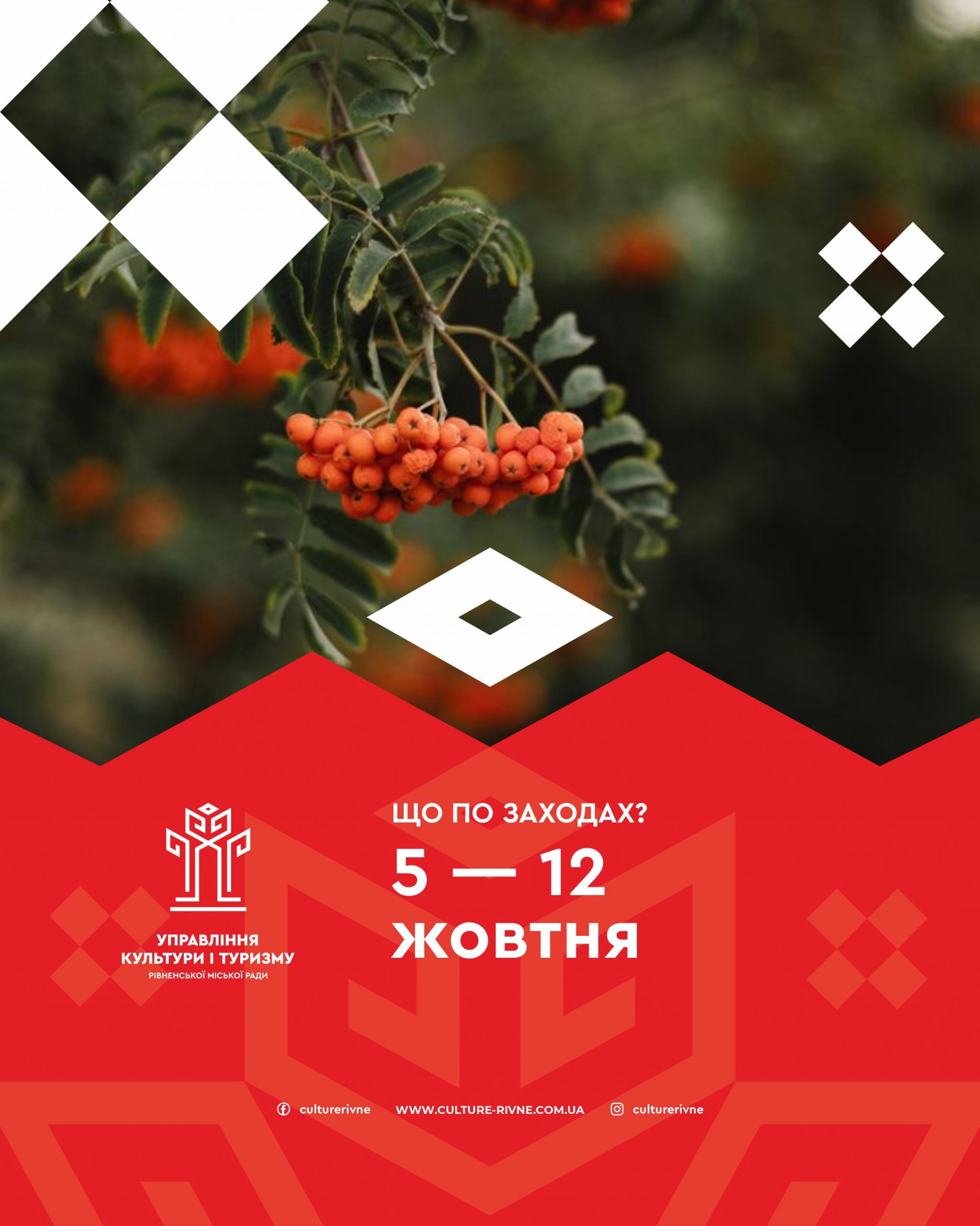 Культурні заходи, які мають відбутися в Рівному протягом цього тижня